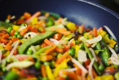 Resolutions - a pan of healthy stir fried vegetables